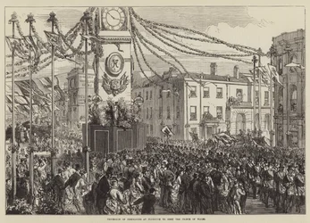 Processione dei Massoni a Plymouth per incontrare il Principe di Galles